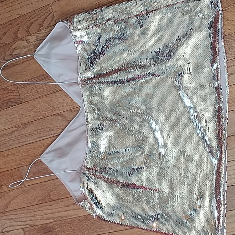 ASOS Rose Gold Sequin Cami Top 14 - Picture 9 of 11